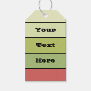 Red Green Melon Color Stripes On Watercolor Paper  Gift Tags