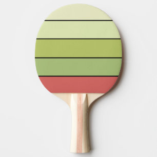 Red Green Melon Colour Stripes On Watercolor Paper Ping Pong Paddle