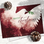 Red Green Merry Christmas Peace Dove Holiday Card<br><div class="desc">These 7" x 5" flat Christmas greeting cards feature an abstract dove in shades of red,  green and white. "Merry Christmas" in red and green along with a green olive branch. Customise with your family name and year.</div>