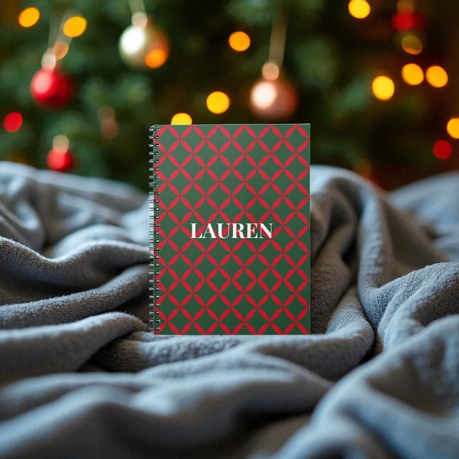 Red Green Mid Century Modern Holiday Notebook (Creator Uploaded)