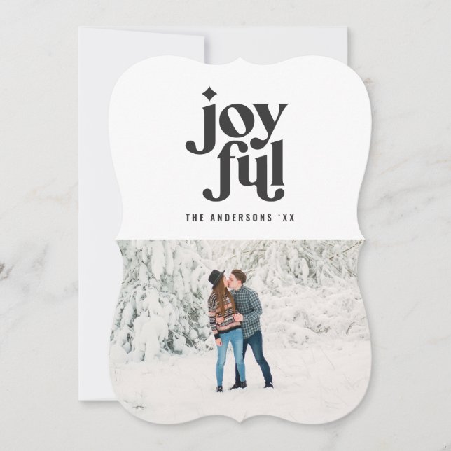 Red + green modern abstract joyful photo holiday (Front)