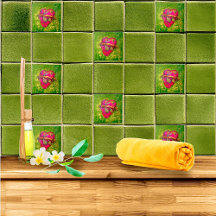 Red & Green Old Mexican Milagro Charm Heart