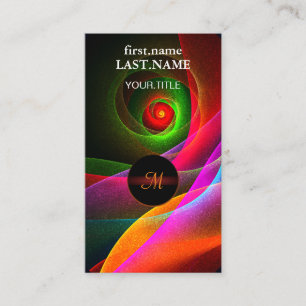 Red Green Orange Modern Abstract Art Pattern #22 Business Card