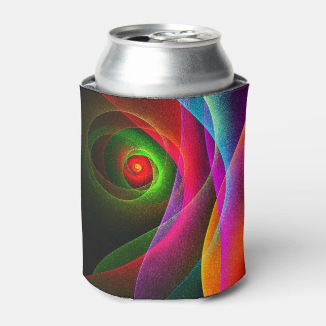 Red Green Orange Modern Abstract Art Pattern #22 Can Cooler (Can Front)