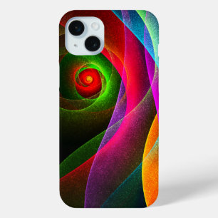 Red Green Orange Modern Abstract Art Pattern #22 iPhone 15 Mini Case