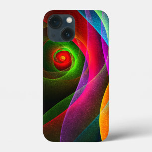 Red Green Orange Modern Abstract Art Pattern #22 iPhone 13 Mini Case