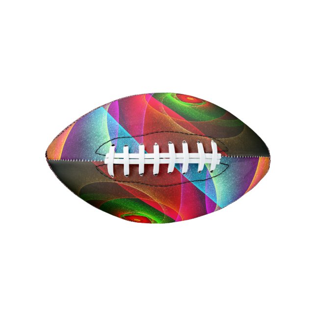 Red Green Orange Modern Abstract Art Pattern #22 Football (Front)