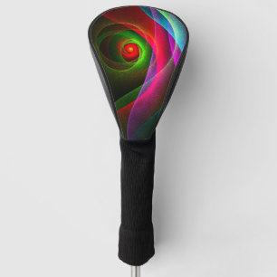 Red Green Orange Modern Abstract Art Pattern #22 Golf Head Cover