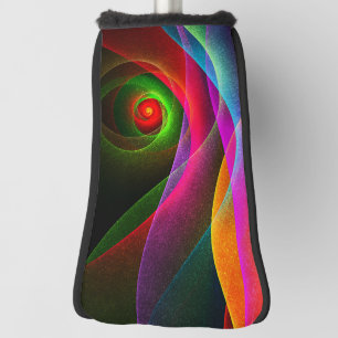 Red Green Orange Modern Abstract Art Pattern #22 Golf Head Cover