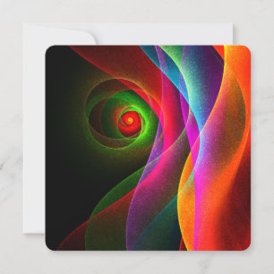 Red Green Orange Modern Abstract Art Pattern #22 Invitation