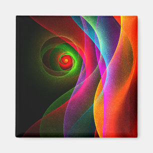 Red Green Orange Modern Abstract Art Pattern #22 Magnet