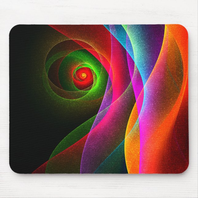 Red Green Orange Modern Abstract Art Pattern #22 Mouse Pad (Front)