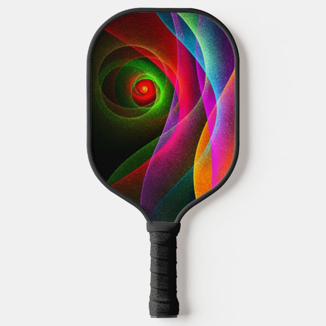 Red Green Orange Modern Abstract Art Pattern #22 Pickleball Paddle (Front)