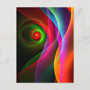 Red Green Orange Modern Abstract Art Pattern #22 Postcard