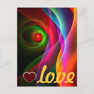 Red Green Orange Modern Abstract Art Pattern #22 Postcard