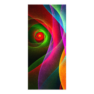 Red Green Orange Modern Abstract Art Pattern #22 Rack Card