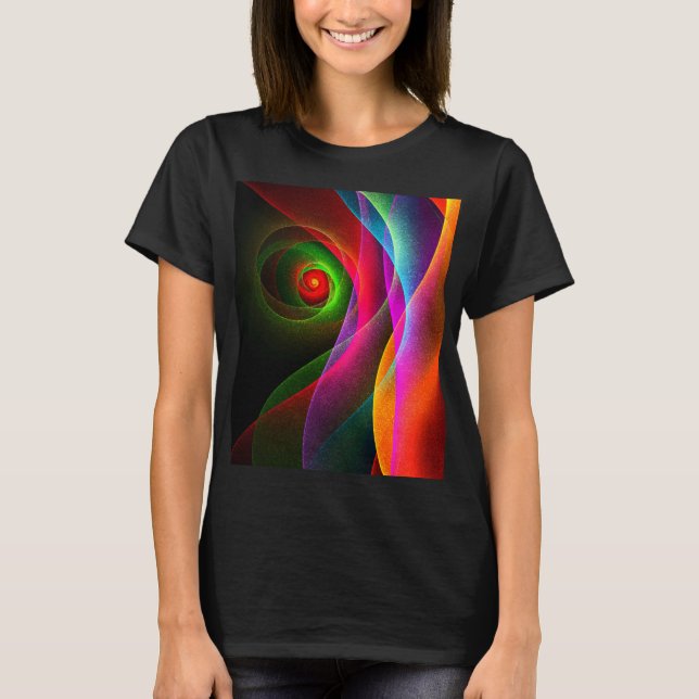 Red Green Orange Modern Abstract Art Pattern #22 T-Shirt (Front)