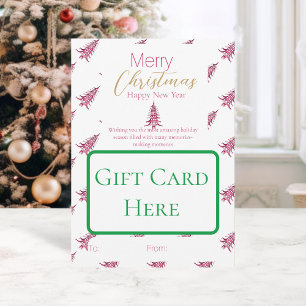 Red Green Pagoda Christmas Tree Gift Card Holder