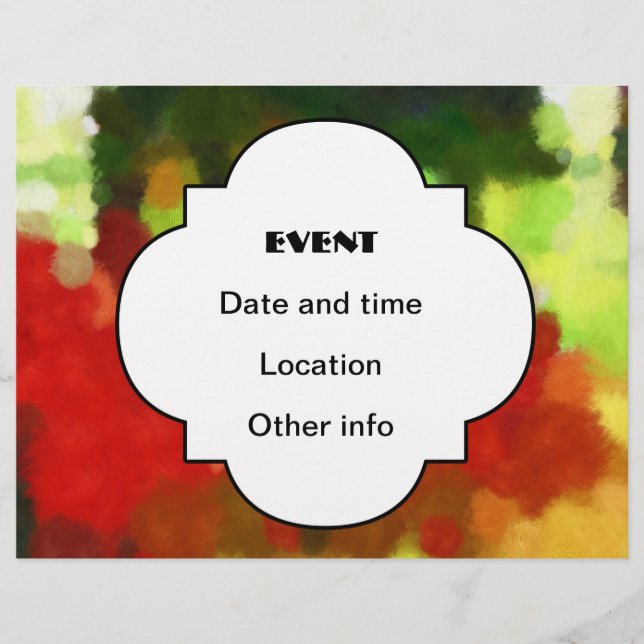 Red green painting flyer (Front)