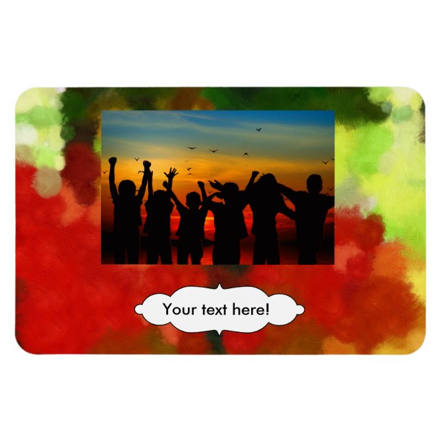 Red green painting magnet (Horizontal)