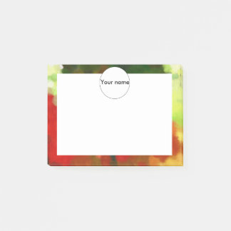 Red green painting post-it notes