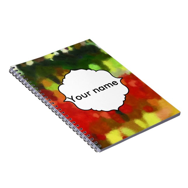 Red green painting spiral notebook (Right Side)