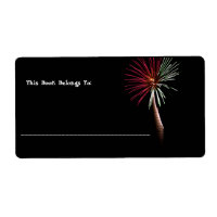 Red & Green Palm Book Label