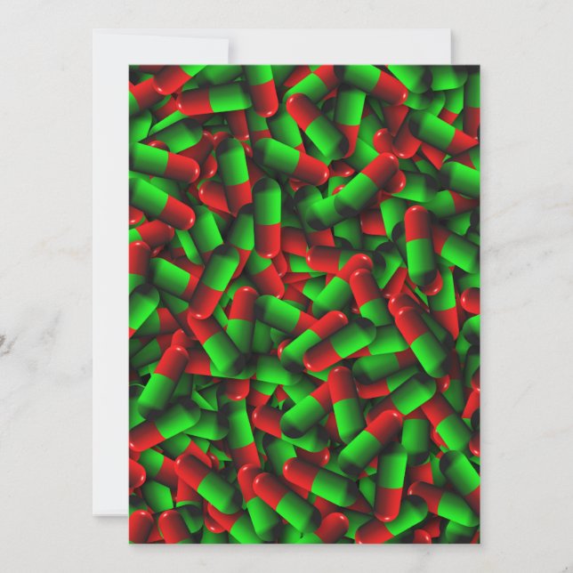 red green pills drugs (Front)