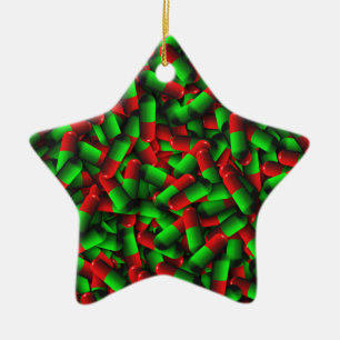 red green pills drugs ceramic tree decoration