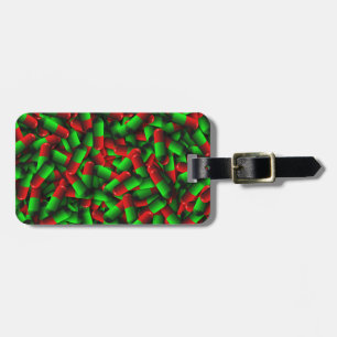 red green pills drugs luggage tag