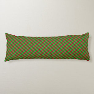 Red & Green Plaid Glitter Body Cushion