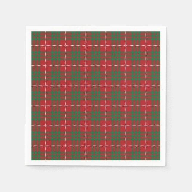 Red & Green Plaid Napkins (Front)