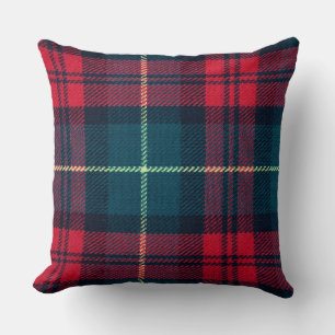 Red  green plaid pattern christmas country check cushion