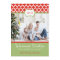 Red Green Quatrefoil Christmas Flat Card