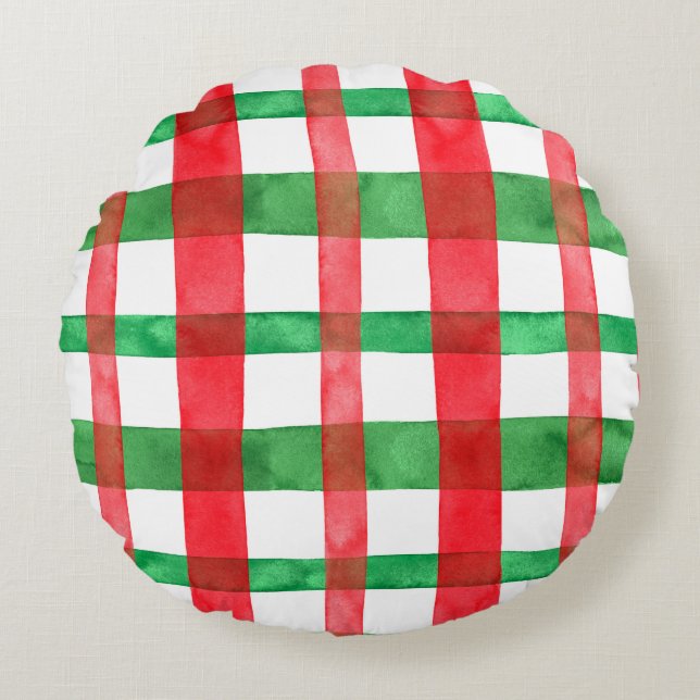 Red Green Round Cushion (Front)