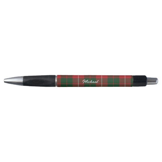 Red Green Rustic Plaid Elegant Tartan Personalised (Front)