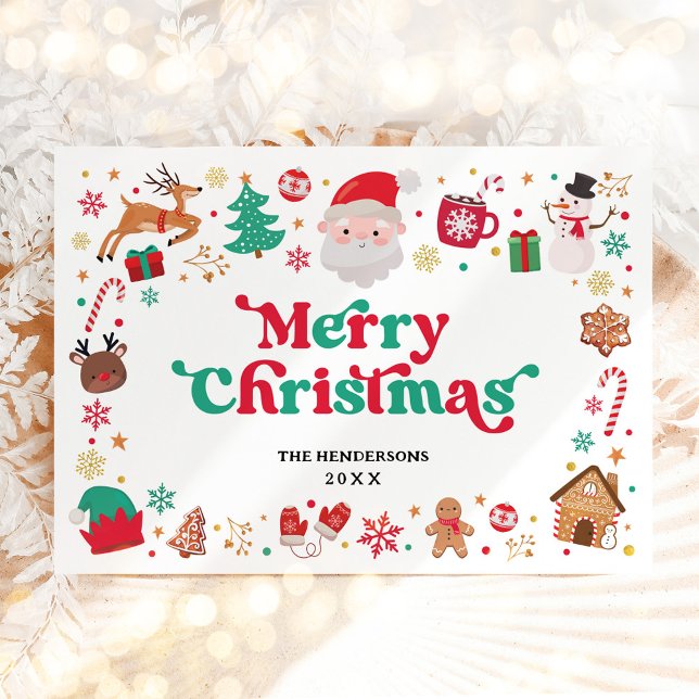 Red Green Santa Merry Christmas Winter Wonderland Holiday Card (Creator Uploaded)