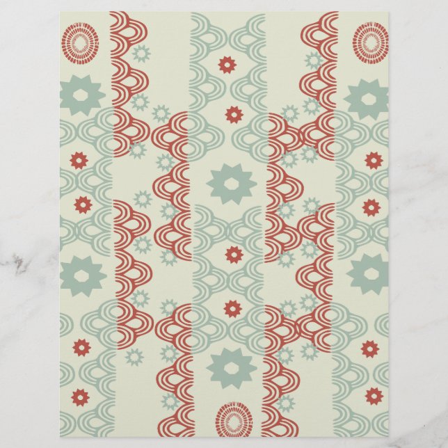 Red & Green Semi Circle pattern: (Front)