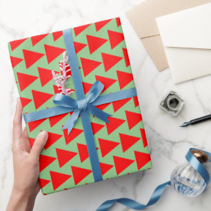 Red Green Simple Minimal Geometric Wrapping Paper