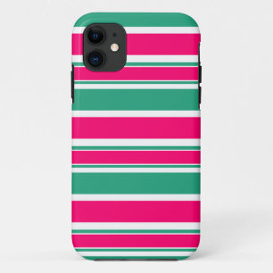 Red -green striped horizontal pattern Case-Mate iPhone case