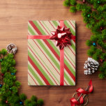 Red Green Striped Pattern Wrapping Paper<br><div class="desc">This beautiful Red Green Striped Pattern Wrapping Paper is perfect for those looking to match their christmas holiday theme.</div>