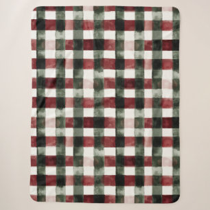 Red Green Stripes Birthday Sherpa Blanket