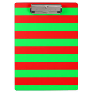 Red Green Stripes Design Clipboard