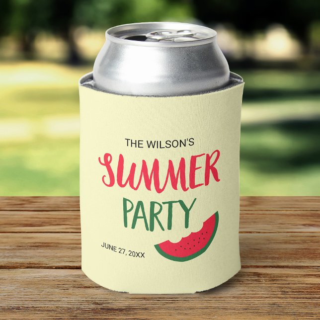 Red Green Watermelon Summer Party Can Cooler (Creator Uploaded)