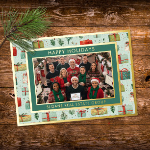 Red Green Whimsical Gifts Happy Holidays Photo
