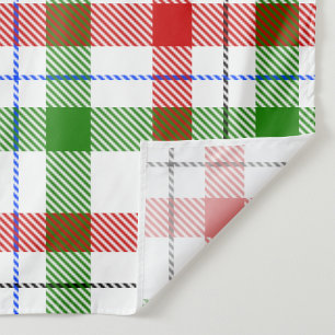 Red Green White Flannel Plaid Pattern Design  Tapestry
