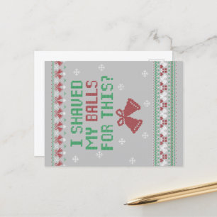 Red Green White   I Shaved My Balls For This? Postcard