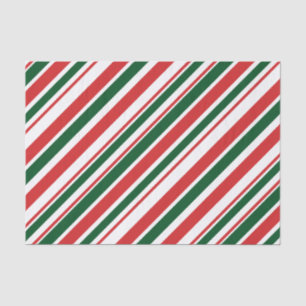 Red Green White Striped Tissue Paper