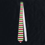 Red green white stripes Tie<br><div class="desc">Red, white and green stripes tie</div>