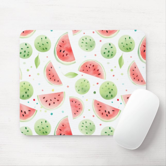 Red Green White Watermelons  Mouse Pad (With Mouse)